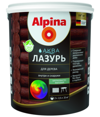 Alpina АКВА Лазурь для дерева