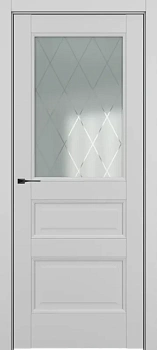 Ампир ДО Baguette B5 Сатинато с рисунком ромб Матовый серый