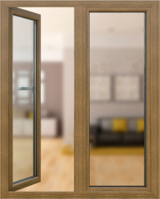 Цветное окно Светлый дуб