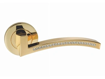 Ручка Fly Swarovski 105CR-16E круг GP ZAMAK ORO&ORO