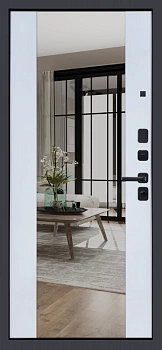 M100 Зеркало Velluto Bianco вс. Черная