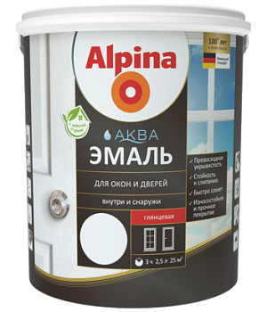 Alpina АКВА Эмаль для окон и дверей