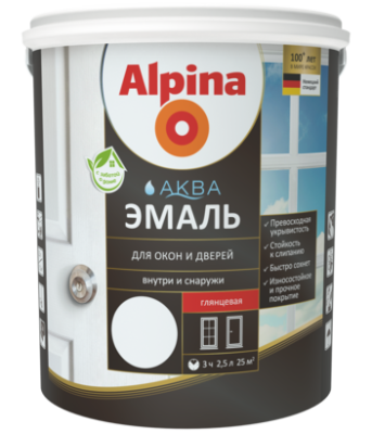 Alpina АКВА Эмаль для окон и дверей