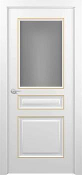 Ампир ДО ART Classic Т2 Сатинато Белый патина золото (в канавку)