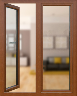 Цветное окно Медовый дуб VLF