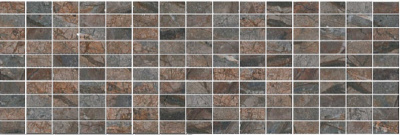 Театро декор мозаичный коричневый 25х75