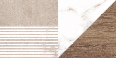 Savage узор коричневый 25x50 плитка матовый