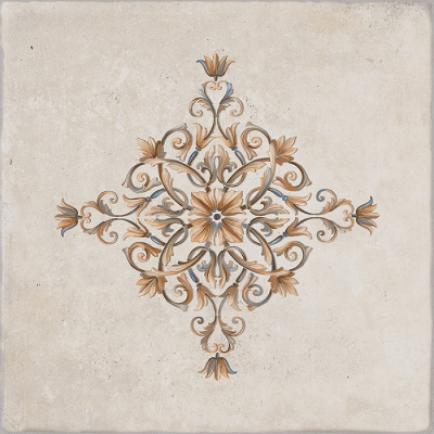 Каменный остров керамогранит декорированный светлый 30х30