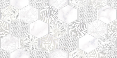 Grigio декор соты белый 24,9х50