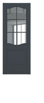 Венеция ДО Baguette АК B5.2 стекло прозрачное Графит премьер мат