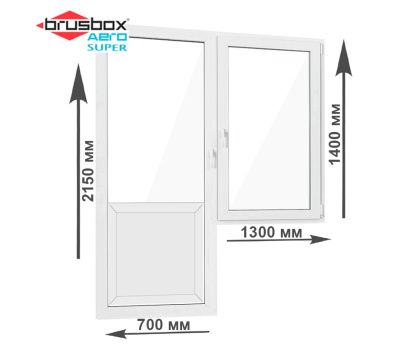 Балконный блок Brusbox Super Aero 2150х2000 мм