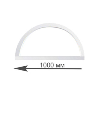Арочное окно (полукруглое) 1000х500 мм
