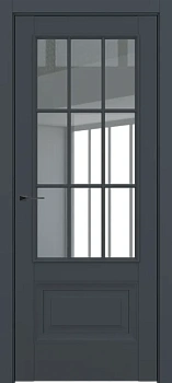 Турин ДО Baguette АК B2 стекло прозрачное Графит премьер мат