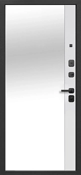 Гарда 9 см Черное Зеркало Эмалит белый