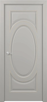 Лувр ДГ ART Classic Т2 Светло-серая эмаль патина золото (в канавку)