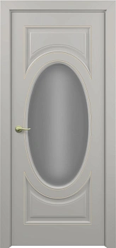 Лувр ДО ART Classic Т2 Сатинато Светло-серая эмаль патина золото (в канавку)