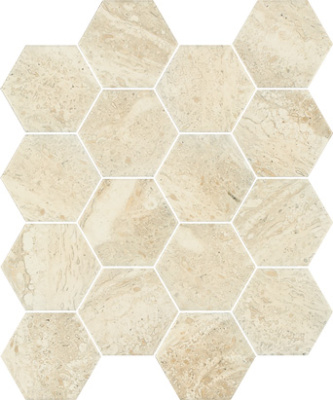 Sunlight Stone мозаика hexagon бежевая 22х25,5
