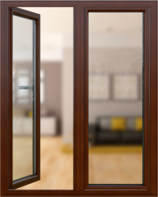 Цветное окно Красное дерево