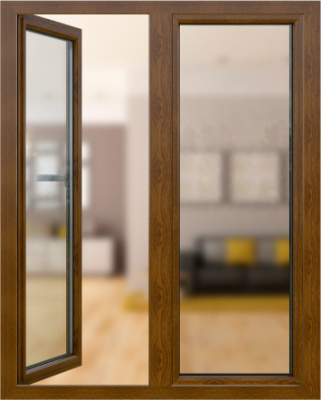 Цветное окно Грубый дуб