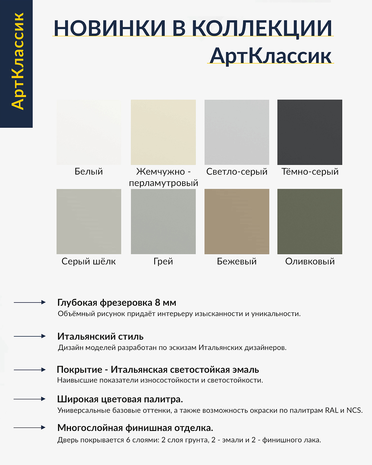 Новинки в коллекции межкомнатных дверей «АртКлассик»!