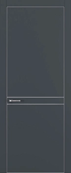 Квалитет К13 Графит премьер мат ALU Серая с 4-х молдинг серебро (Mh)