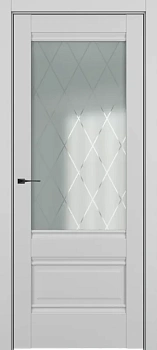 Турин ДО Baguette B4 Сатинато с рисунком ромб Матовый серый