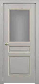 Ампир ДО ART Classic Т2 Сатинато Светло-серый патина золото (в канавку)