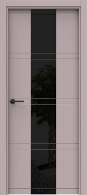 Blend 6 ДГ Lacobel черный лак (38) ПВХ в цвет полотна с 2-х сторон Врезка 0
