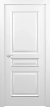 Ампир ДГ ART Classic Т2 Белый патина серебро (в канавку) Ампир ДГ ART Classic Т2 Белый патина серебро (в канавку)