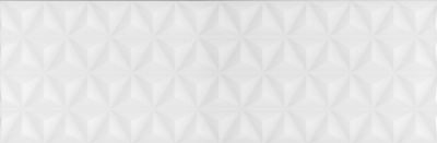 Диагональ плитка структурная белая 25х75