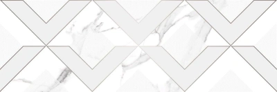 Viva белый 20x60 декор глянцевый