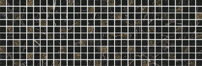 Астория декор мозаичный черный 25х75