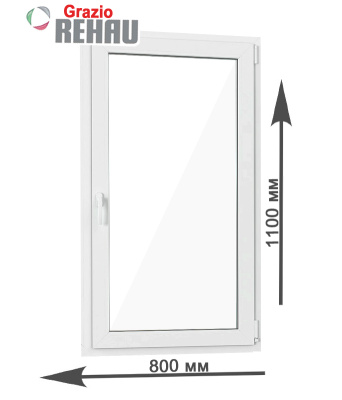 Пластиковое окно РЕХАУ ГРАЦИО (REHAU GRAZIO) (одностворчатое)