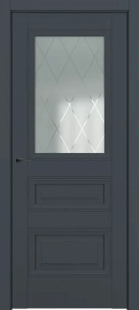 Ампир ДО Baguette B3 Сатинато с рисунком ромб Графит премьер мат