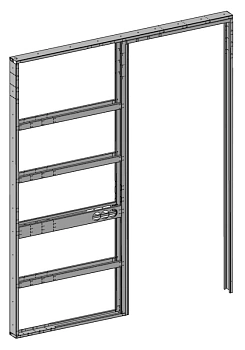 Пенал YURKAS комплектация Стандарт + с обрамлением для полотна 2000-2300 Серый