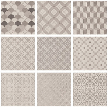 Карнаби-стрит керамогранит орнамент бежевый 20х20